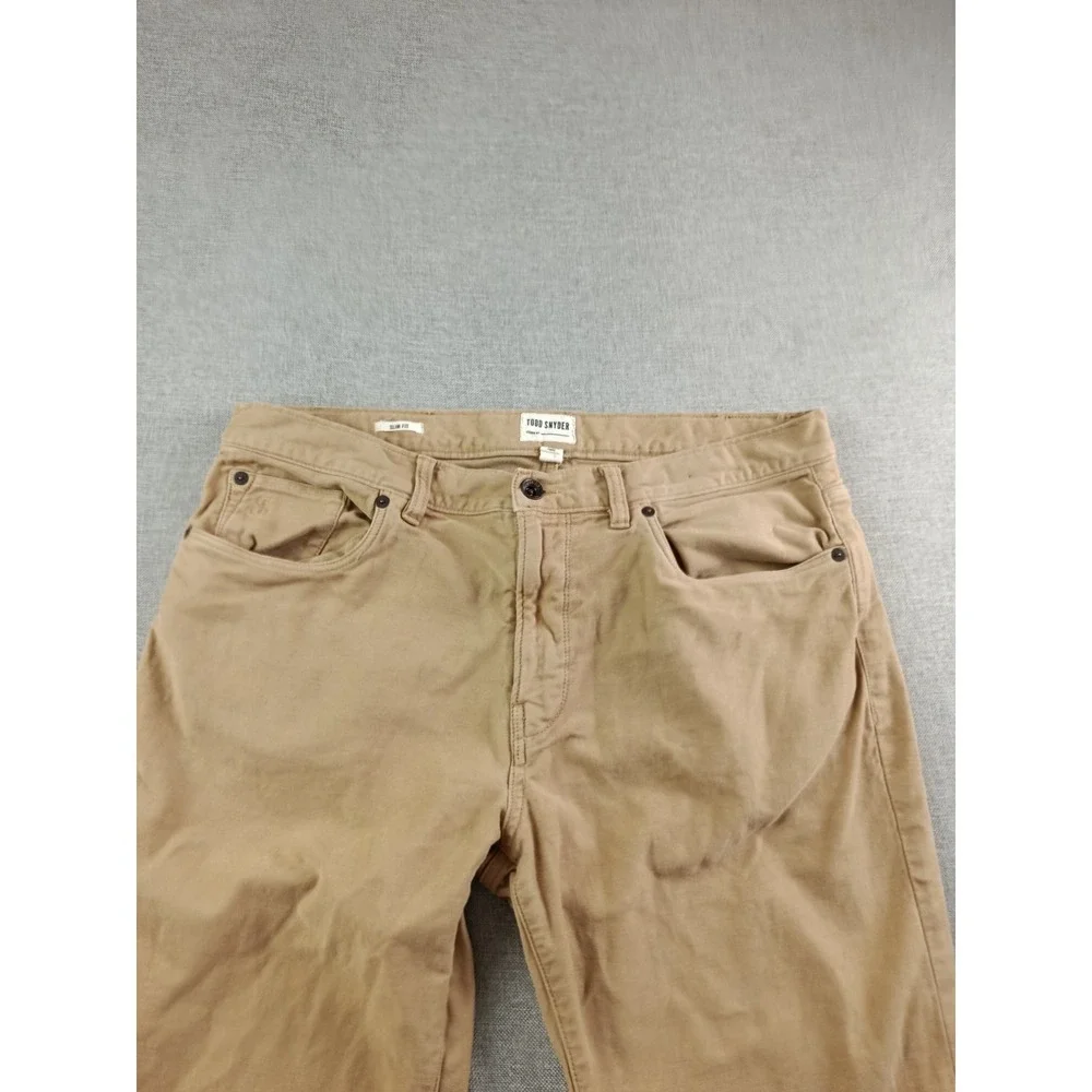 Todd Snyder Pants Mens 33X32 Beige Chino Slim FIt 5 Pocket Italian Moleskin